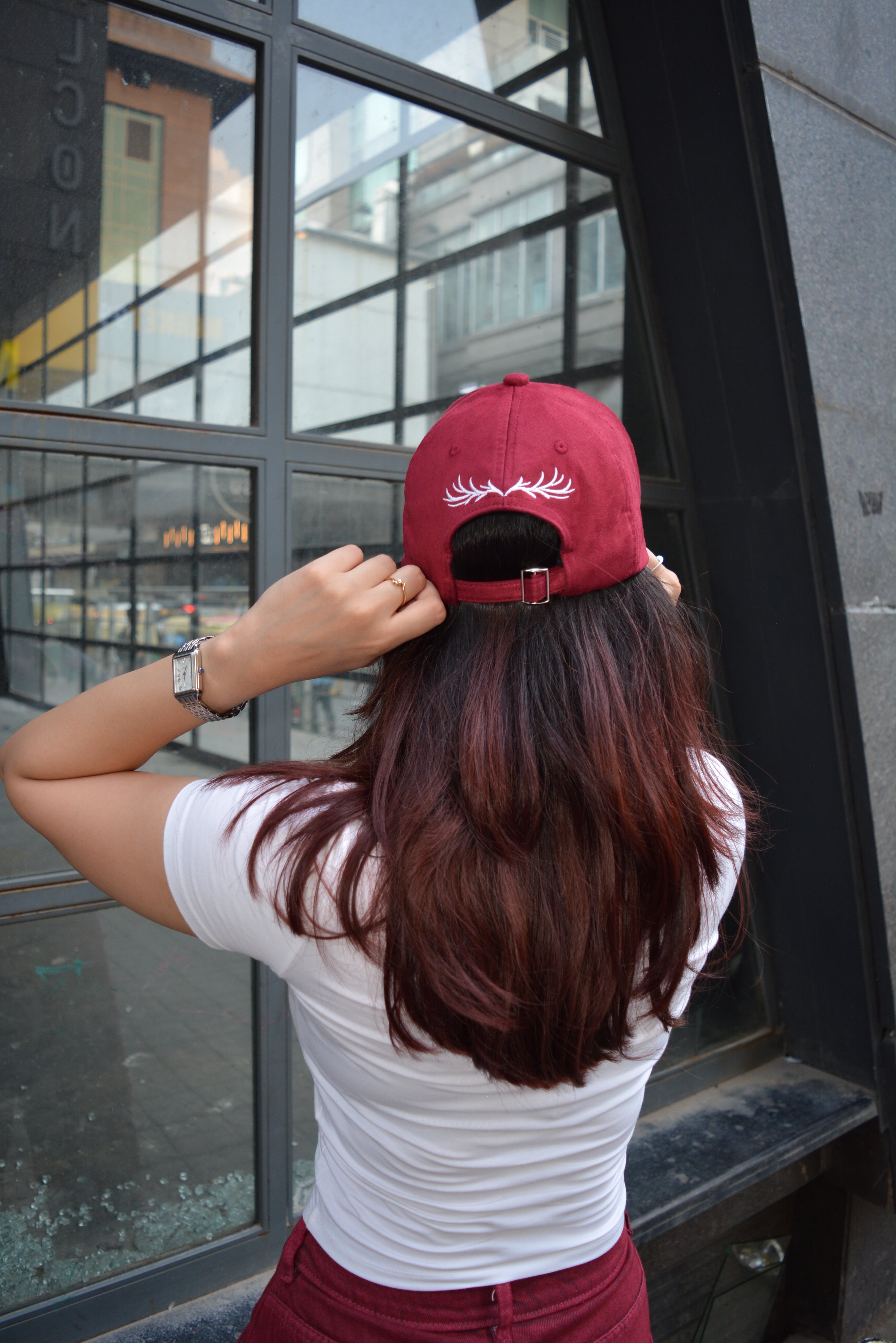 Antler Crest Suede Cap
