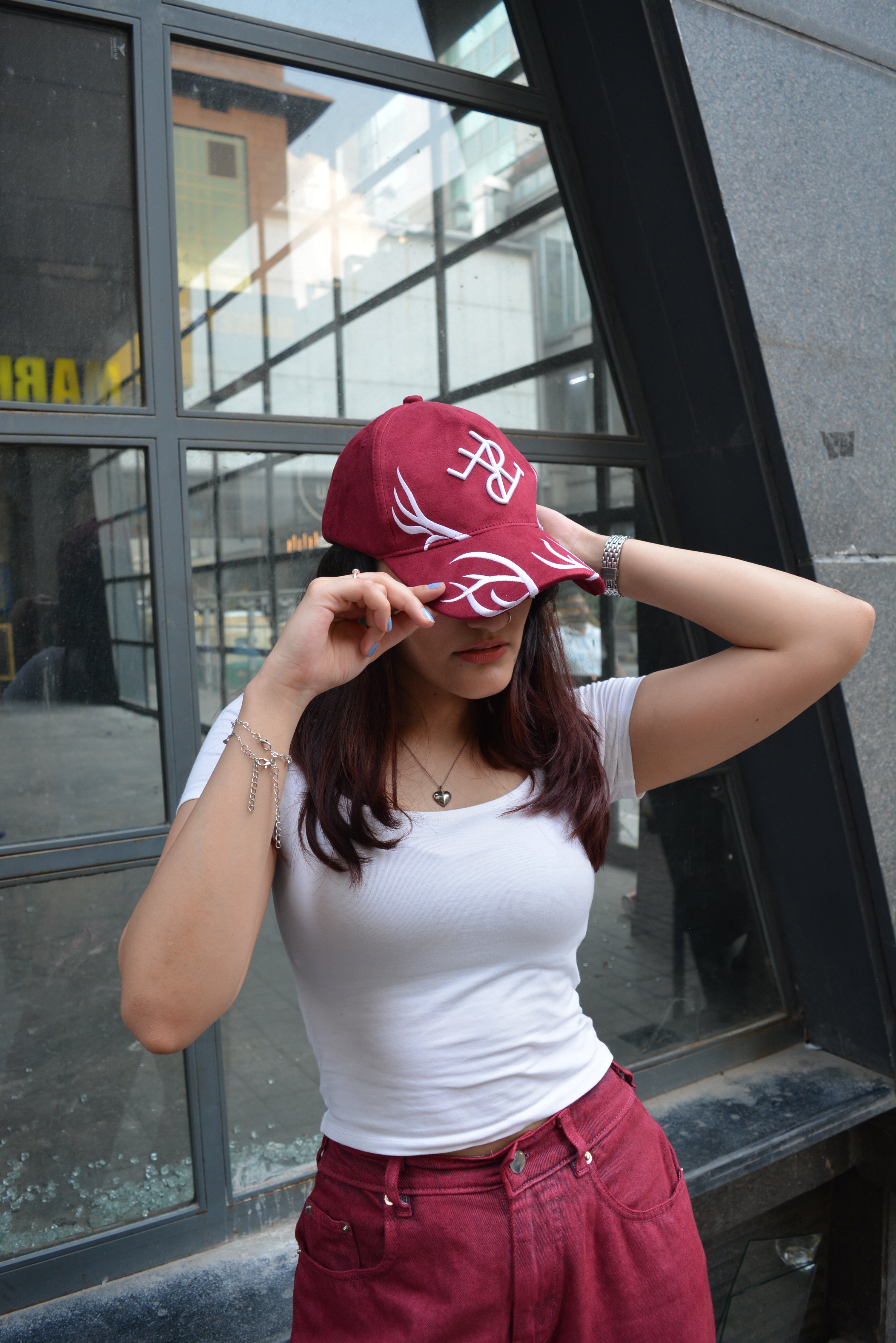 Antler Crest Suede Cap