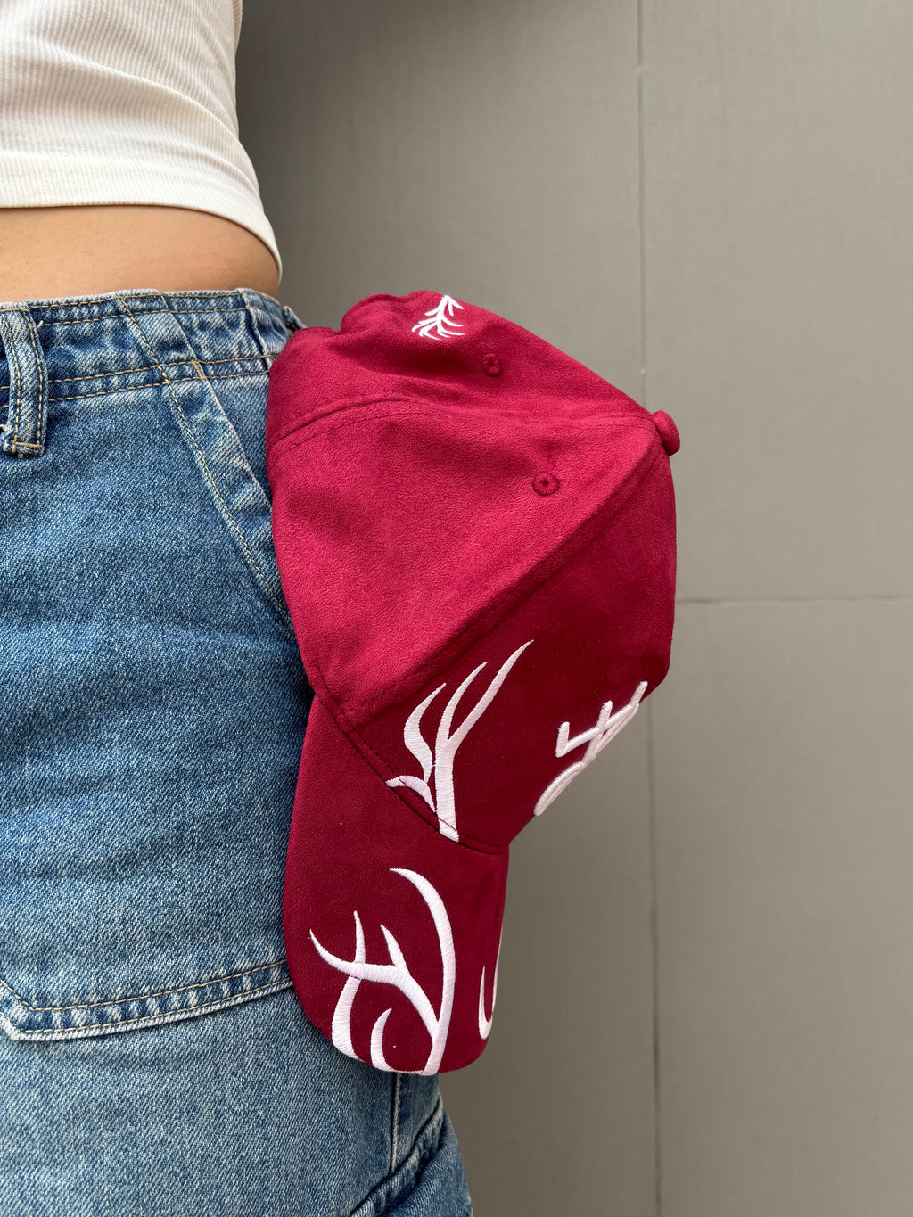Antler Crest Suede Cap