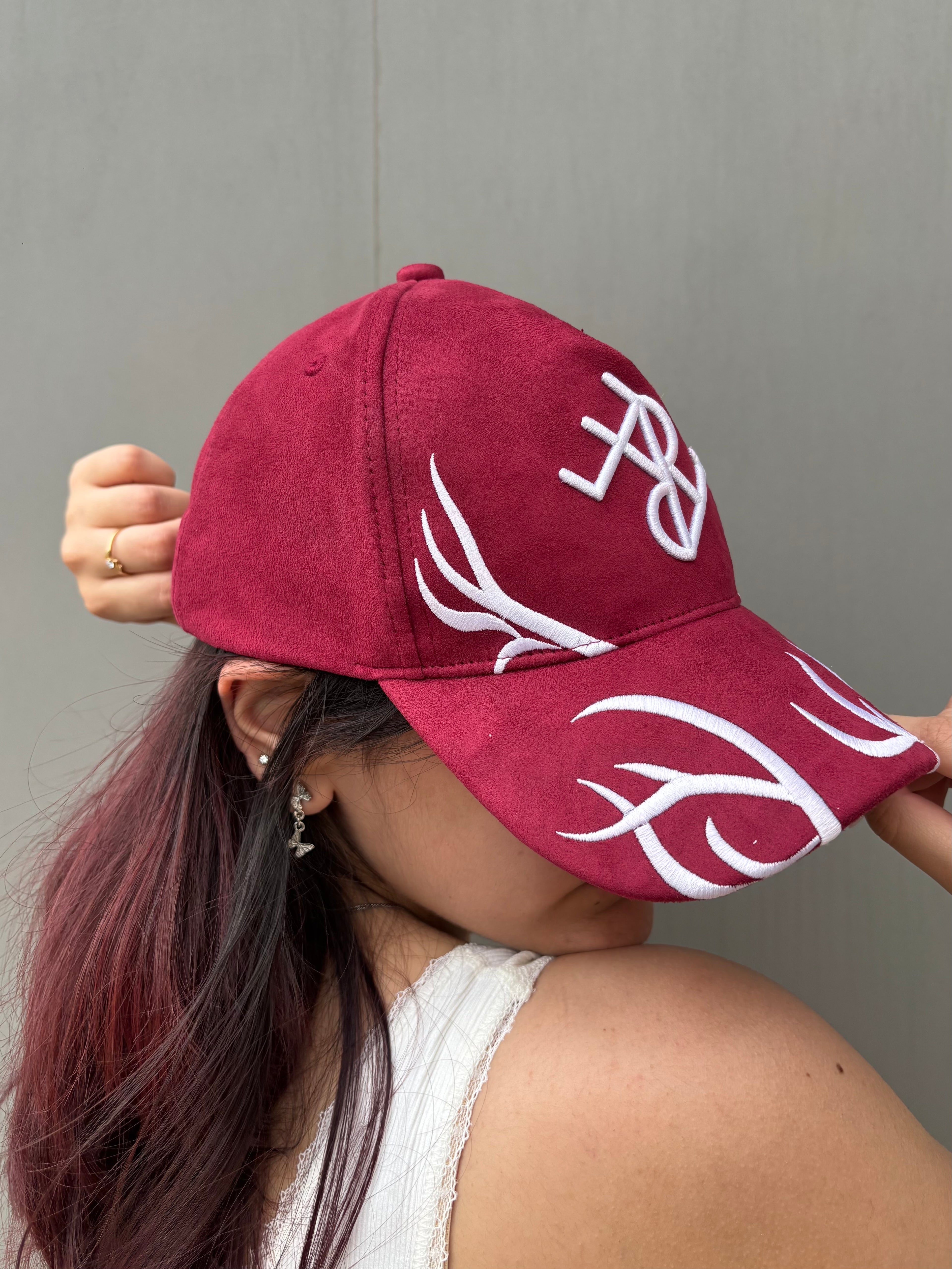 Antler Crest Suede Cap