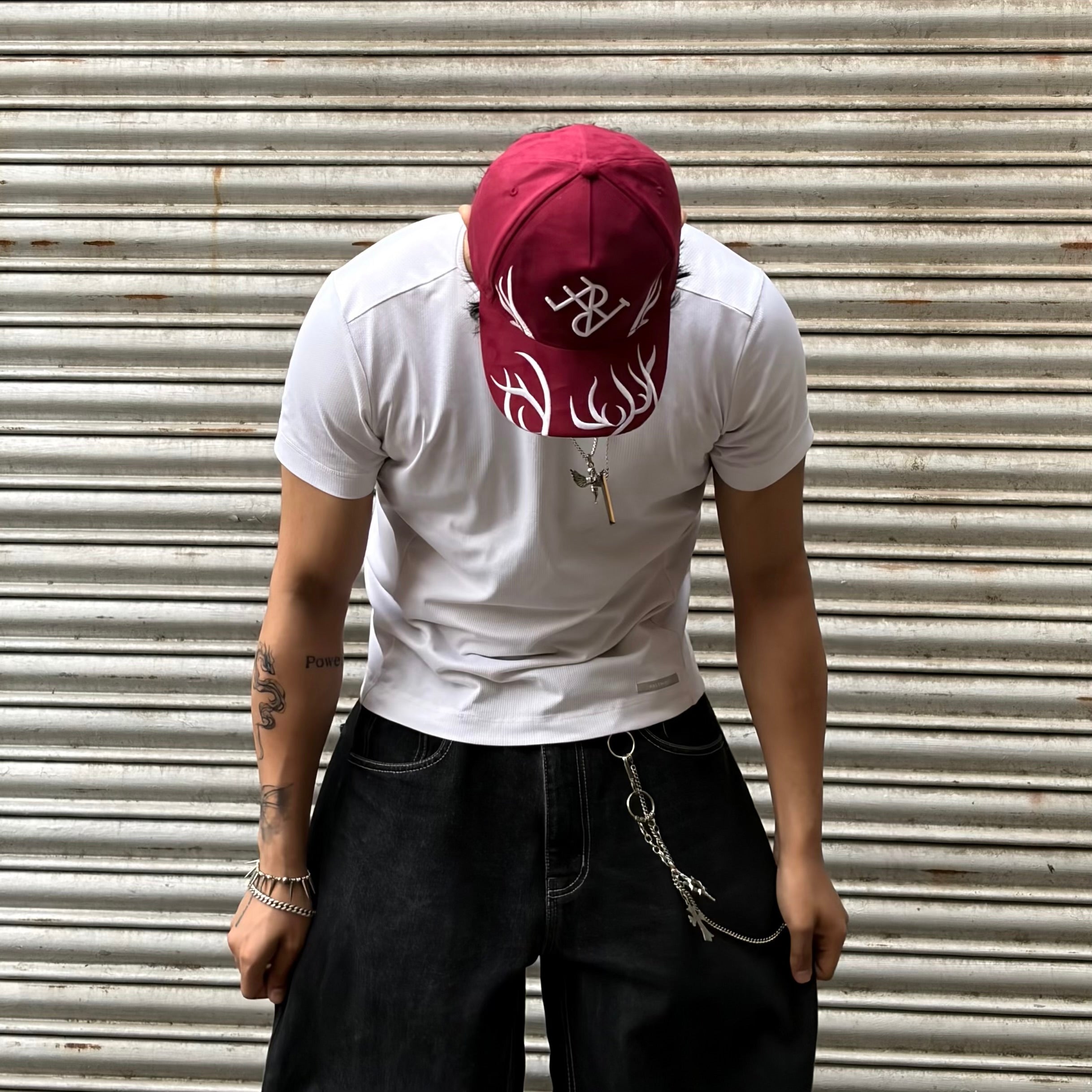 Antler Crest Suede Cap