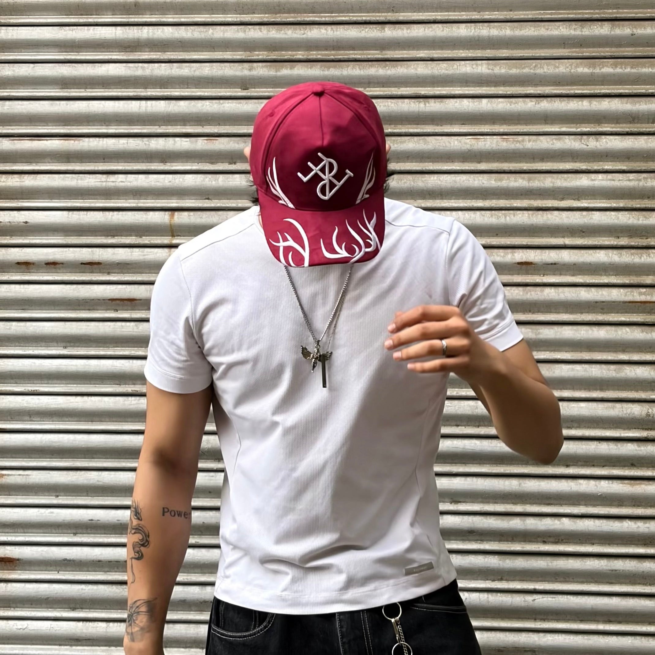 Antler Crest Suede Cap