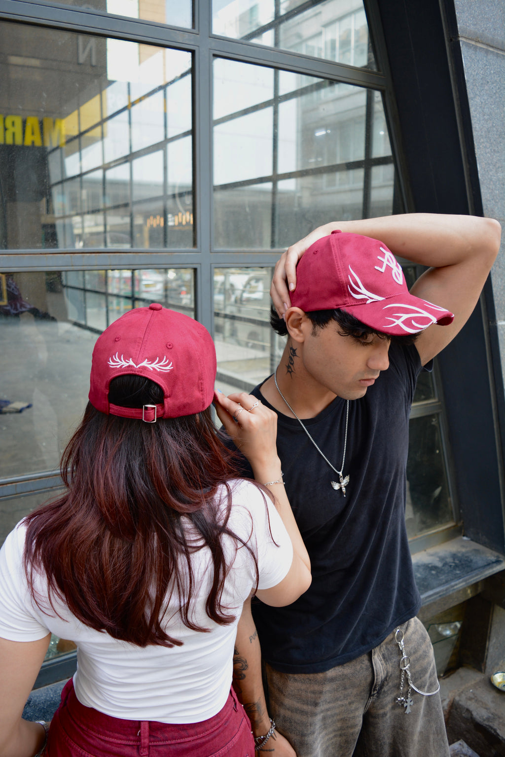 Antler Crest Suede Cap