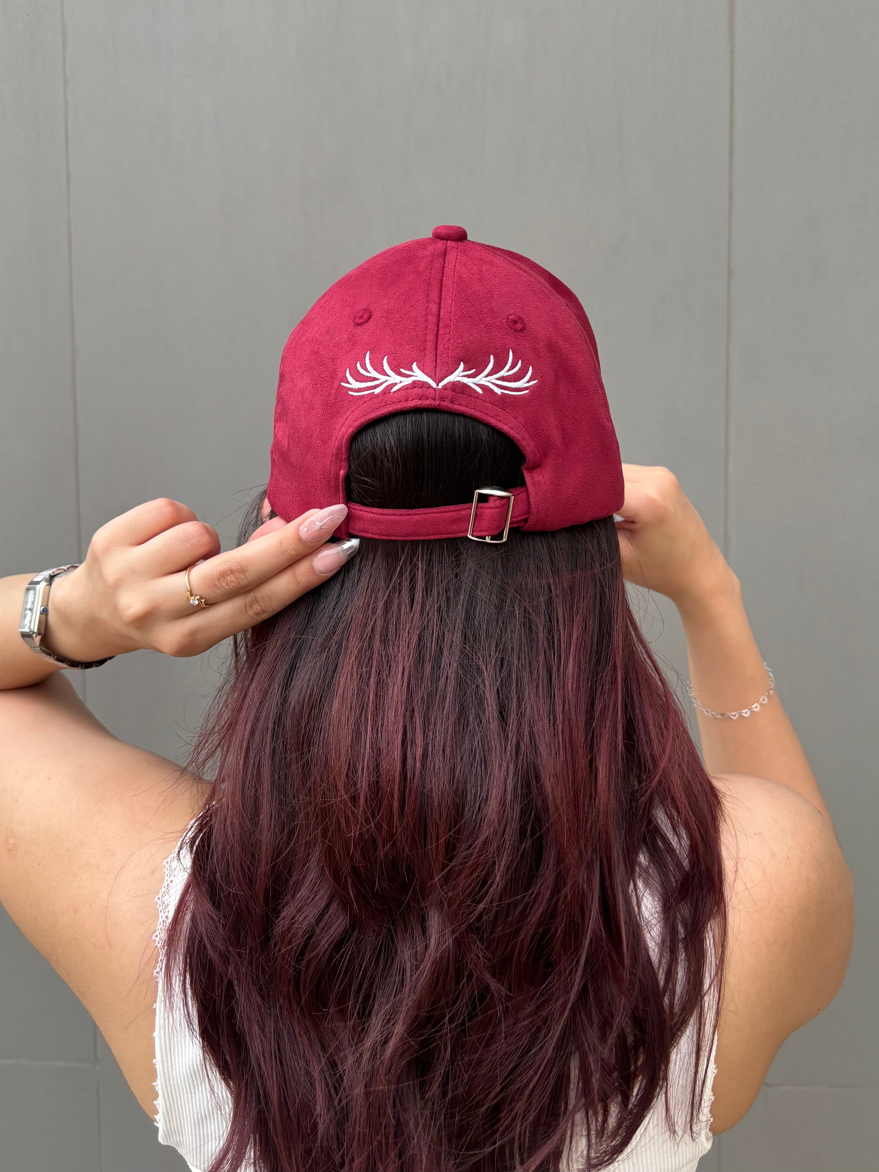 Antler Crest Suede Cap
