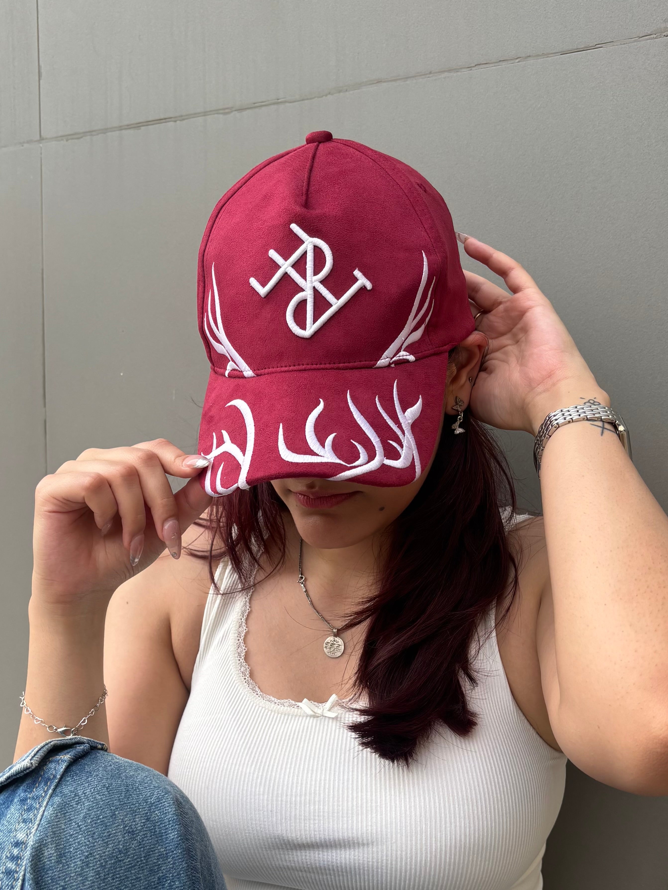 Antler Crest Suede Cap