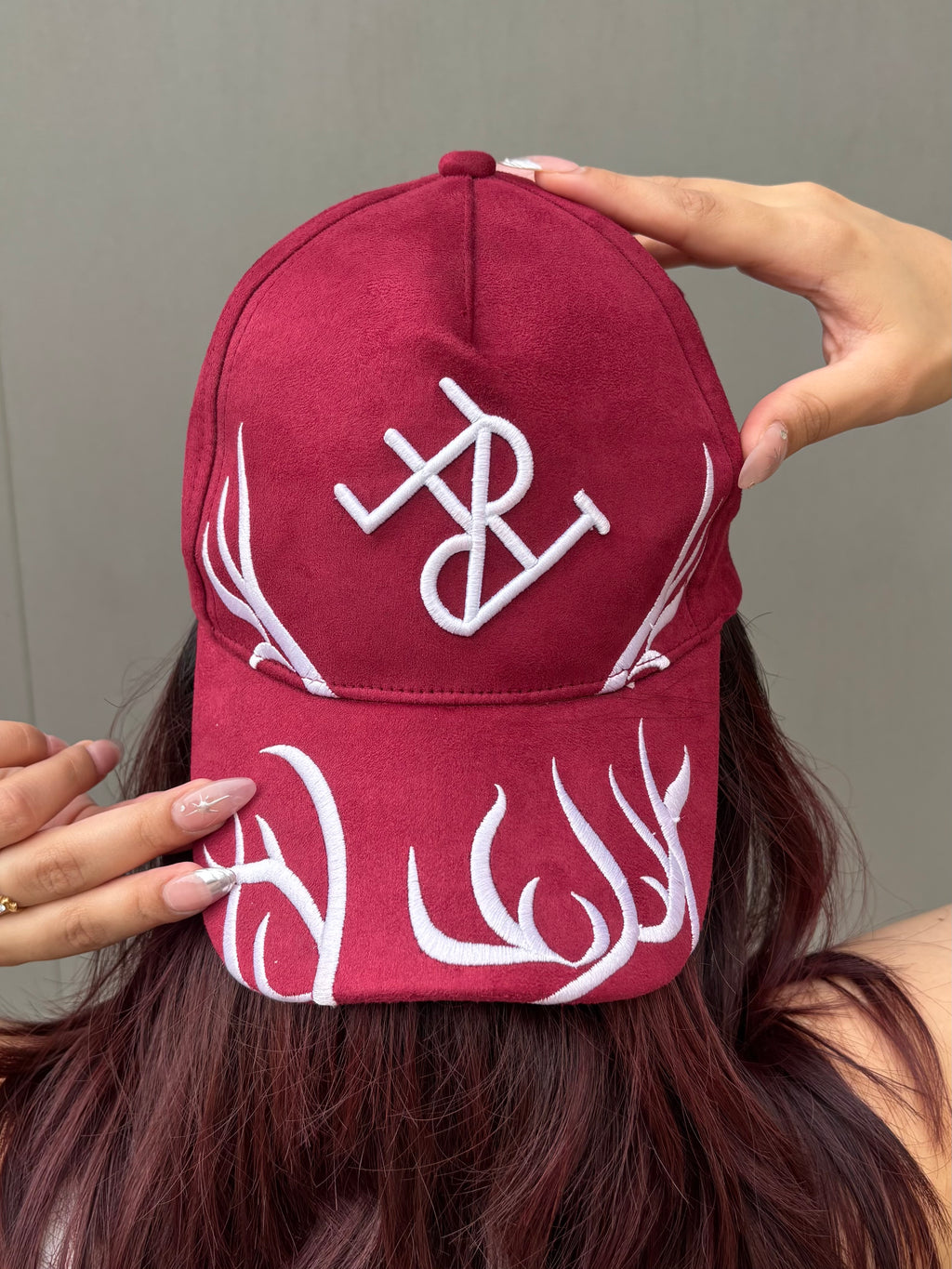 Antler Crest Suede Cap