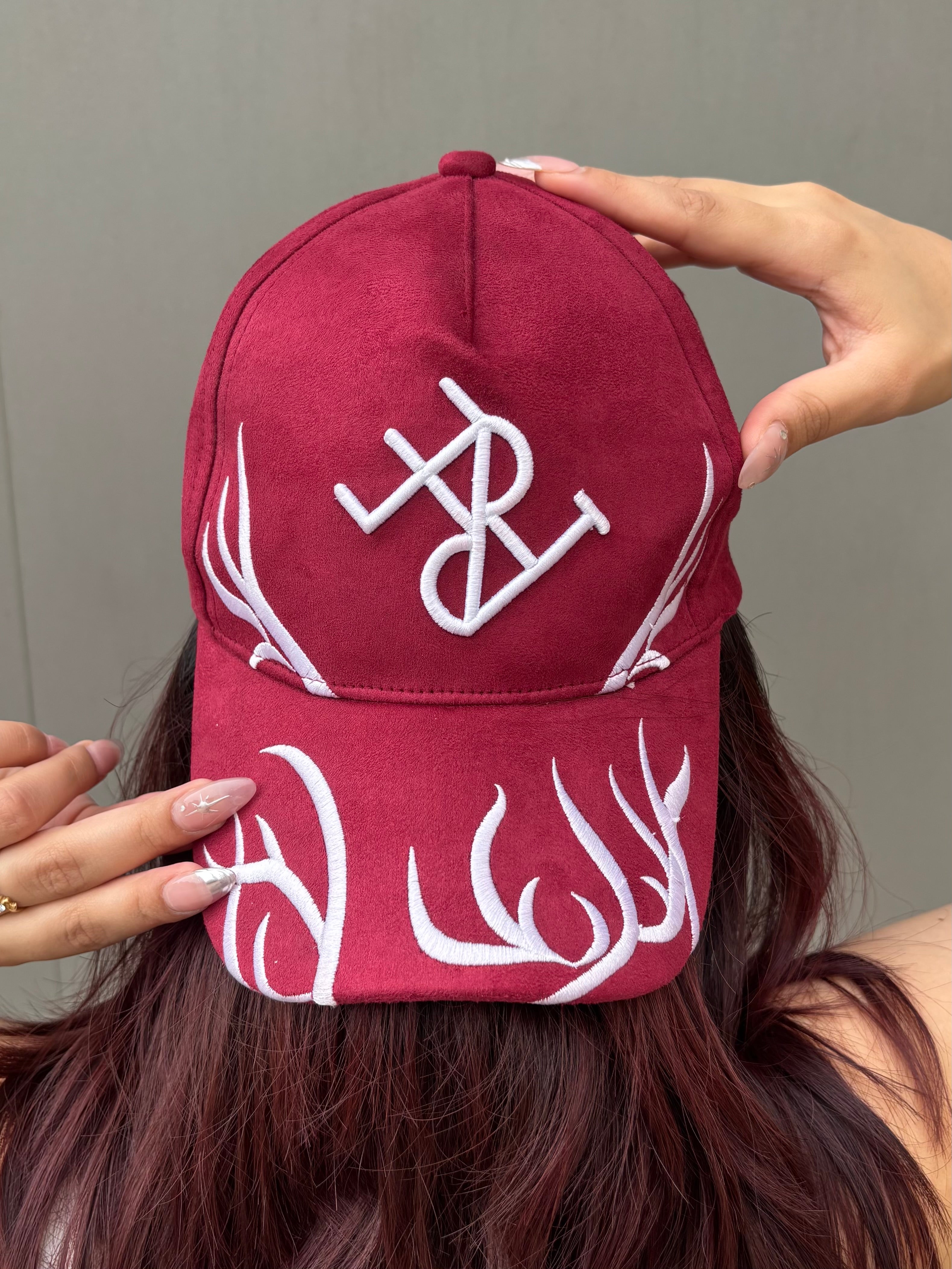 Antler Crest Suede Cap