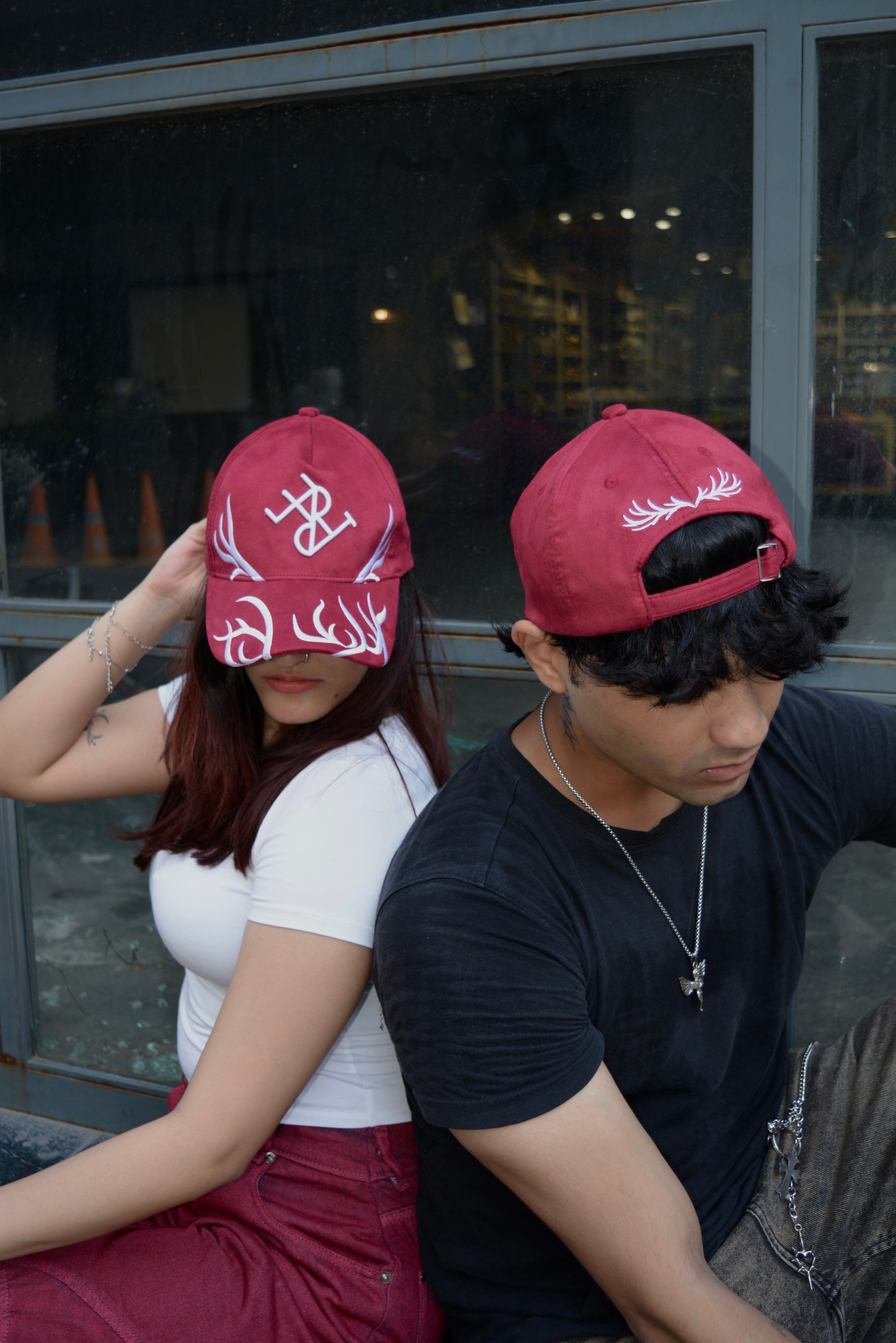 Antler Crest Suede Cap