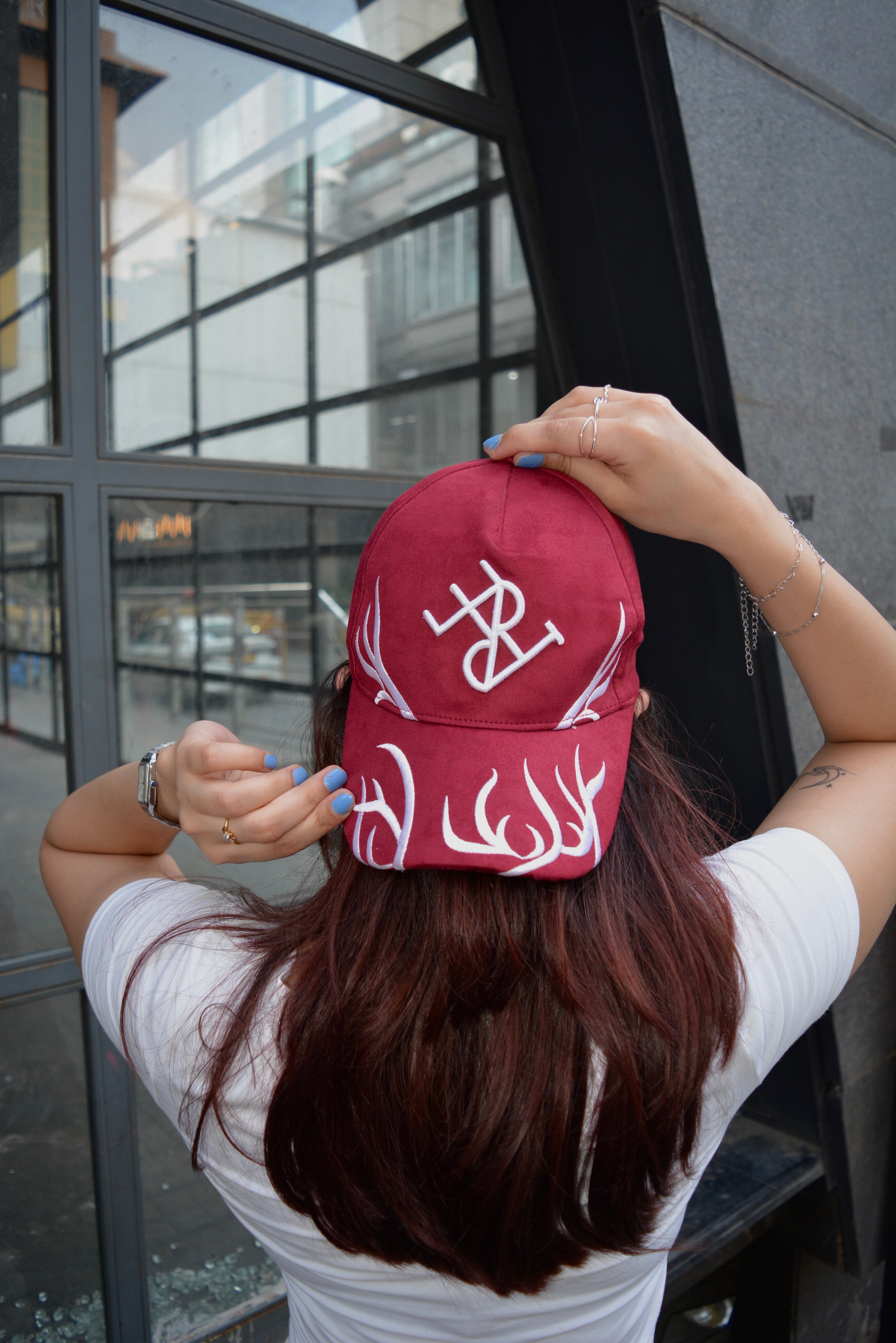 Antler Crest Suede Cap