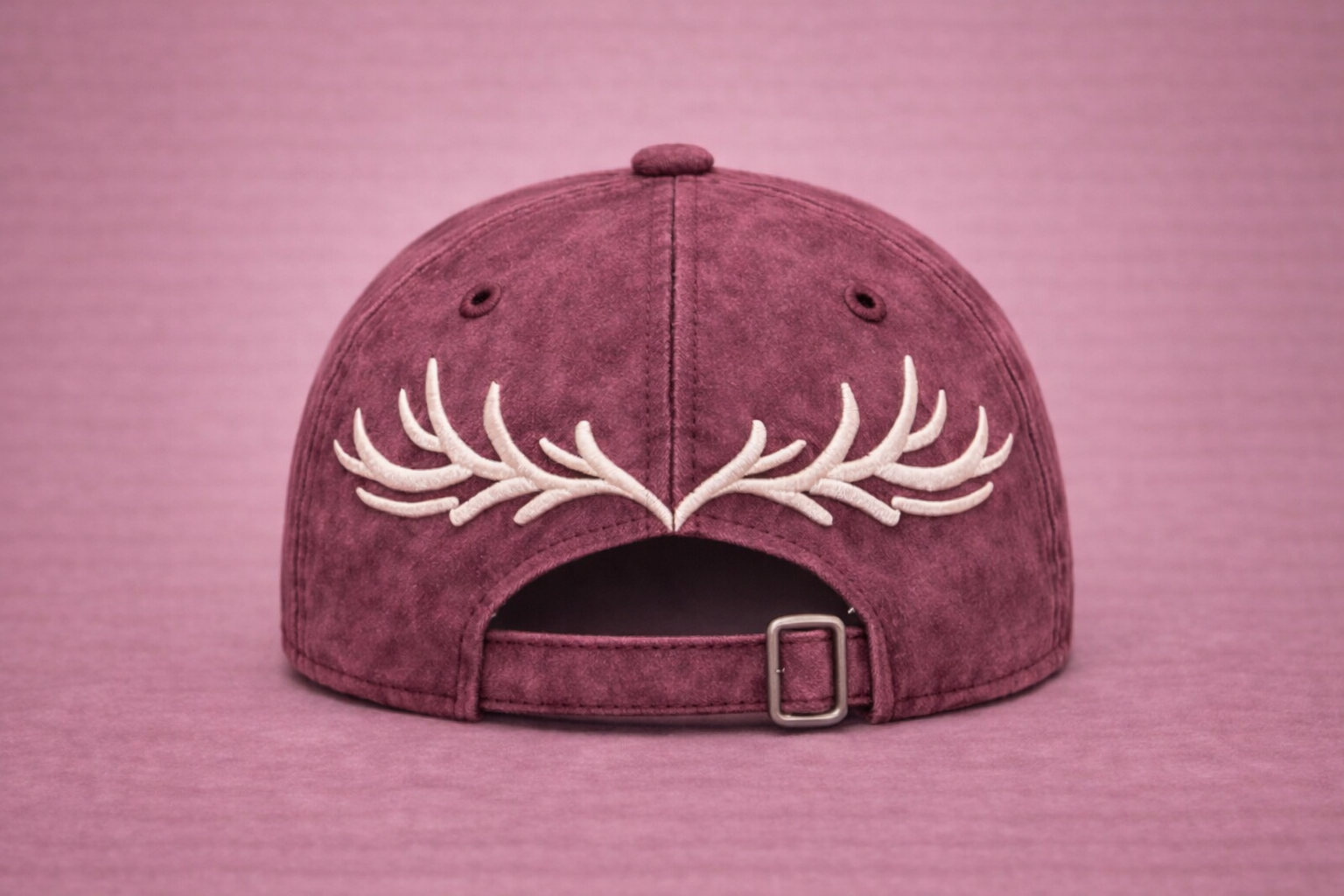 Antler Crest Suede Cap