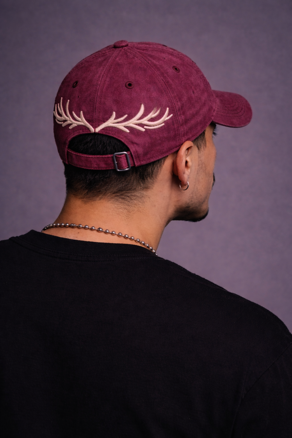 Antler Crest Suede Cap