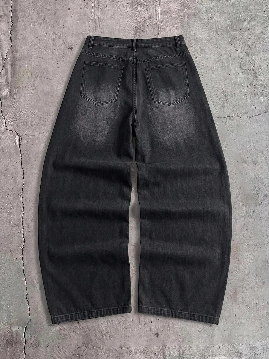 Timeless Black Wide-Leg Jeans