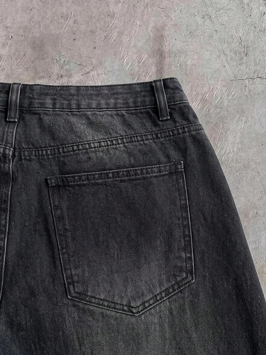 Timeless Black Wide-Leg Jeans