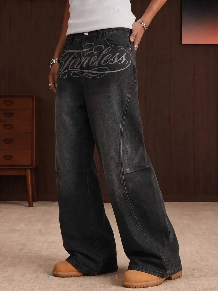 Timeless Black Wide-Leg Jeans