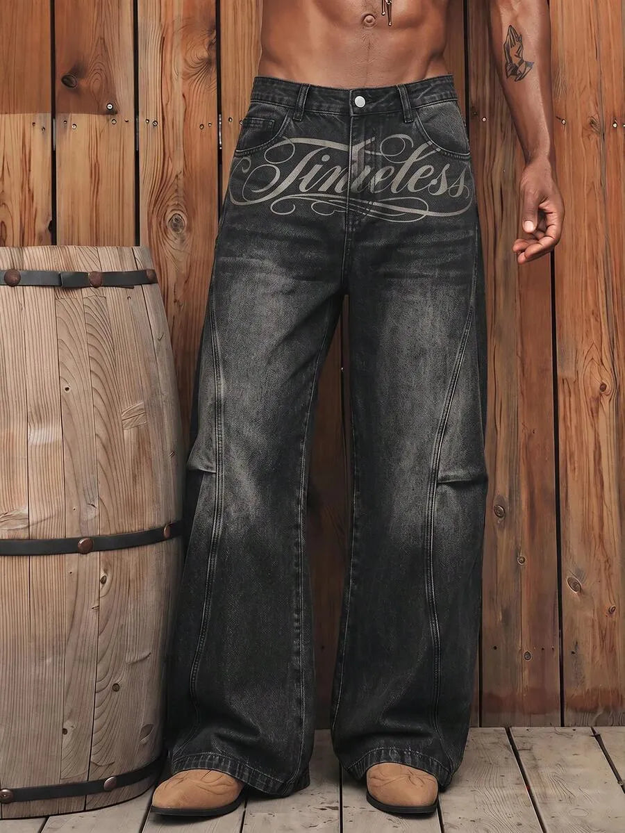 Timeless Black Wide-Leg Jeans