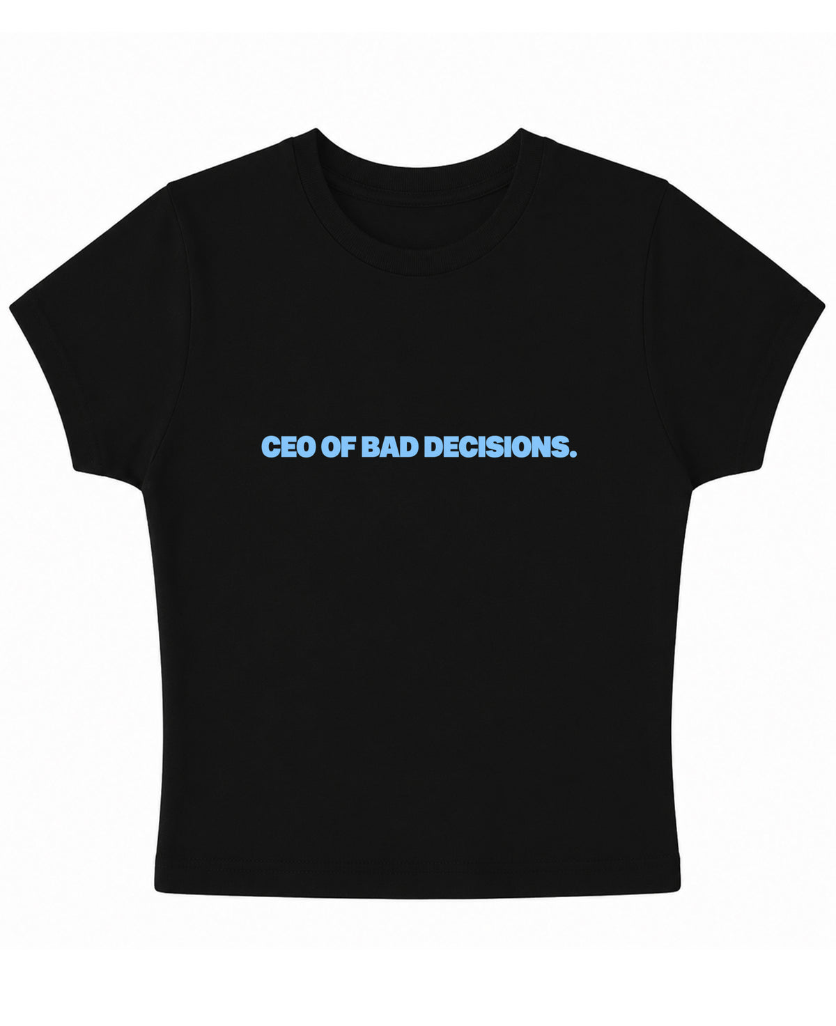 Black Baby Tee Front Design