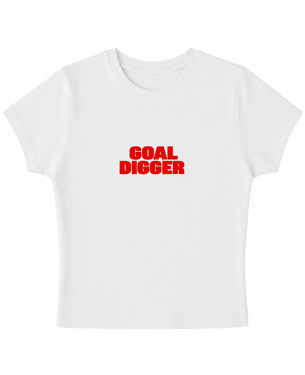 White Baby Tee Front Design