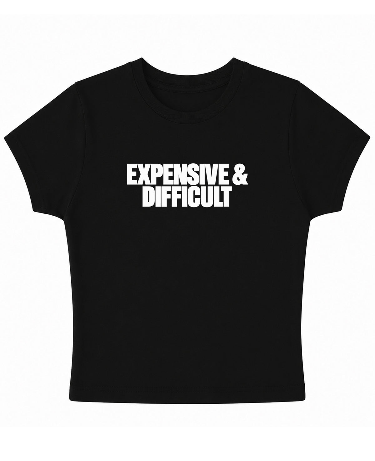 Black Baby Tee Front Design