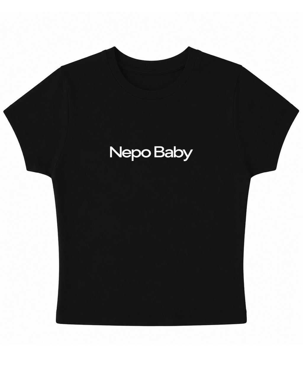 Black Baby Tee Front Design
